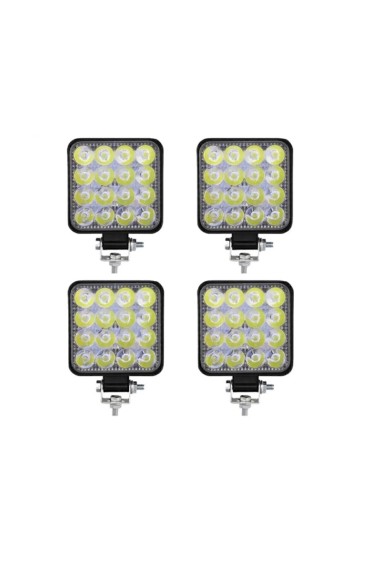 4 Adet 16 Led Kare Çalışma Lambası Off Road Traktör Tekne 16led-110 - 1